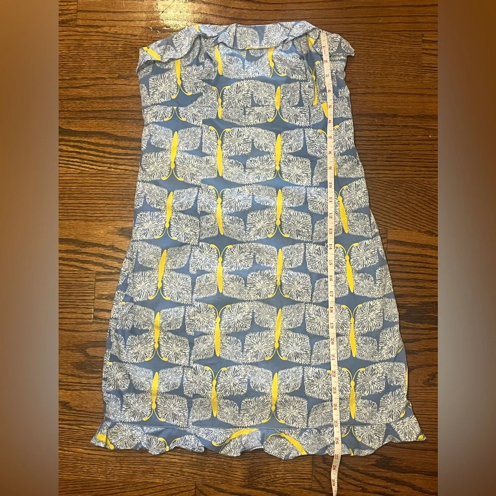 Lilly Pulitzer Blue and Yellow Butterfly Strapless Dress size 4 - Picture 13 of 14